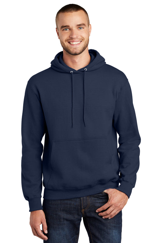 Port & Co™ Essential Fleece Pullover Hooded Sweatshirt (PC90H-HERRS) American Flag-LS