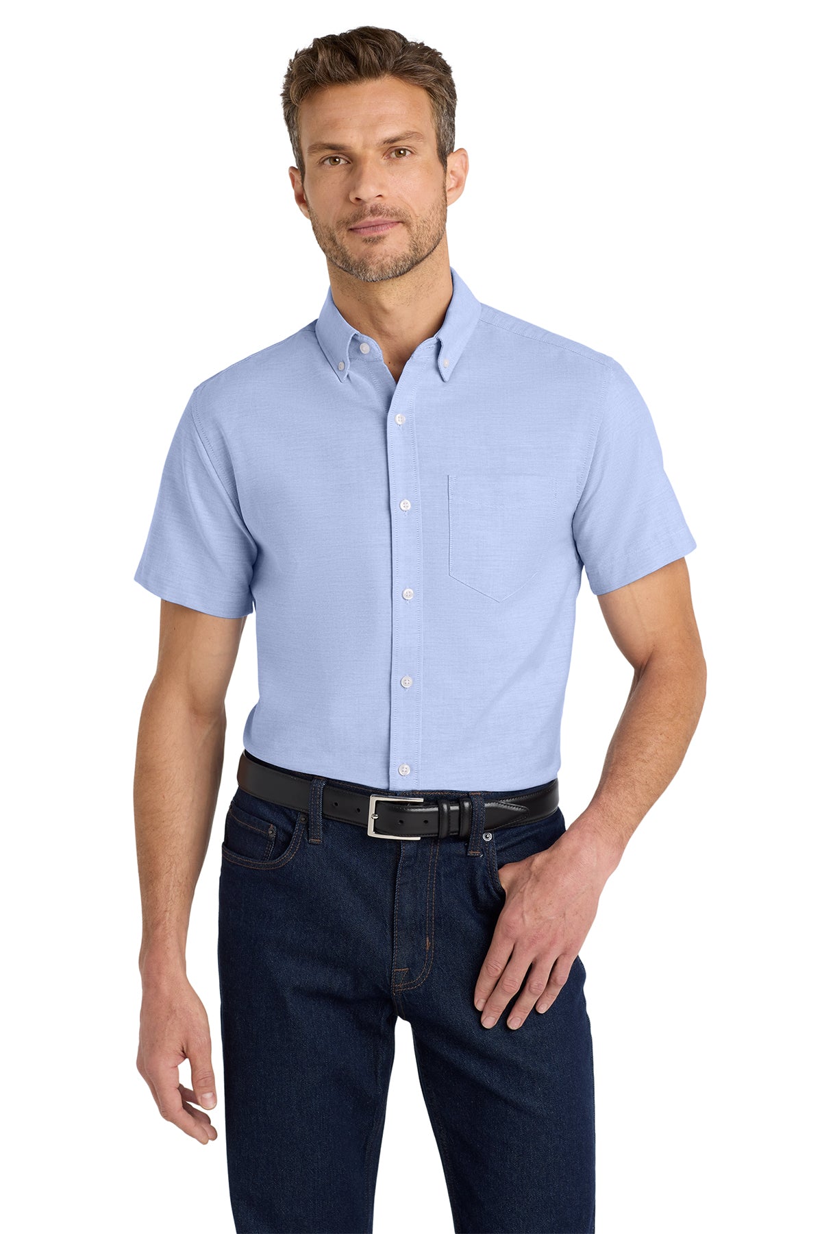 Management - Port Authority® Short Sleeve SuperPro™ Oxford Shirt (S659-HERRS-MGMT)