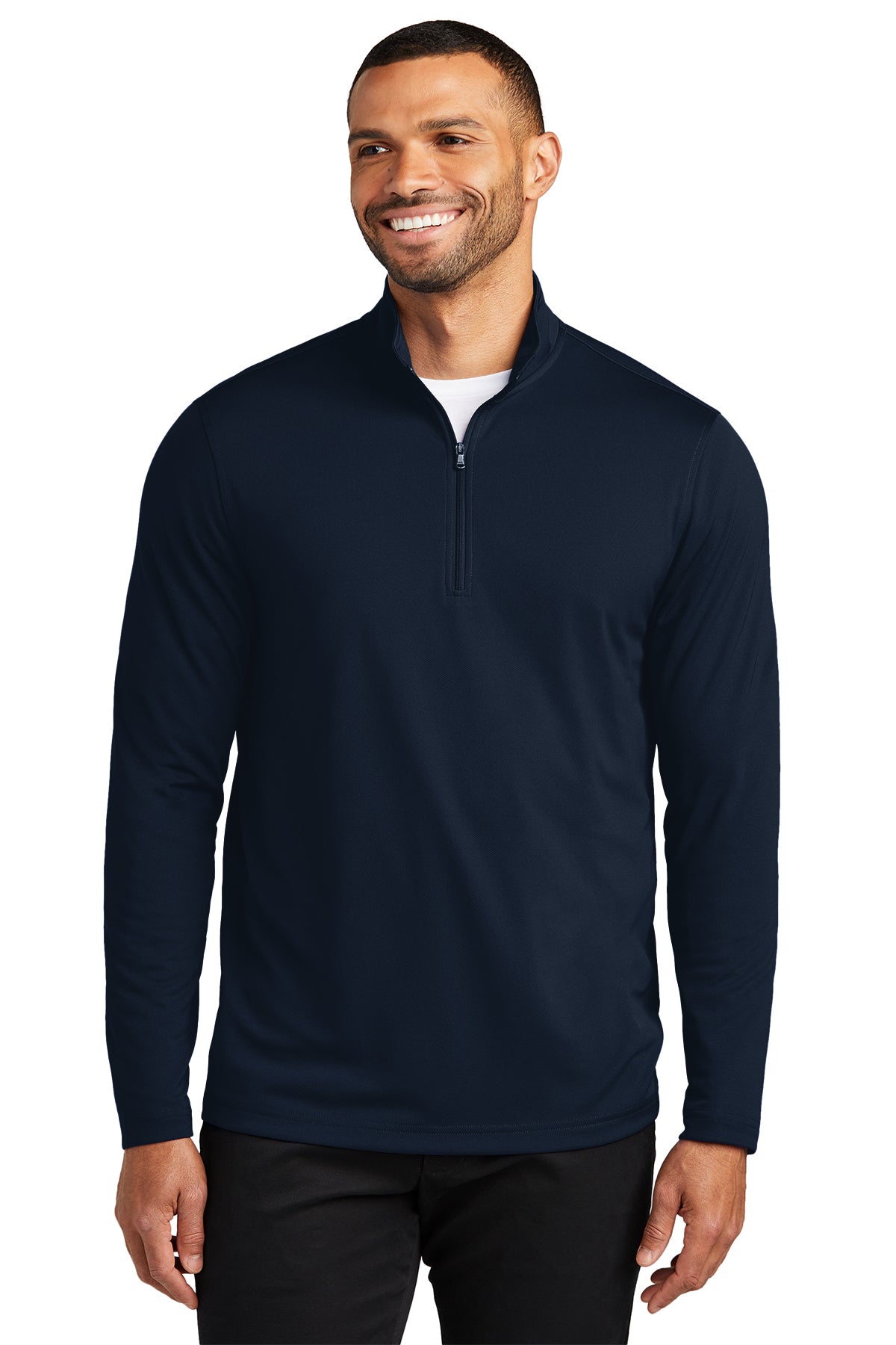 Management - Port Authority® Dry Zone® UV Micro-Mesh 1/4-Zip (K112-HERRS-MGMT) - American Flag-LS