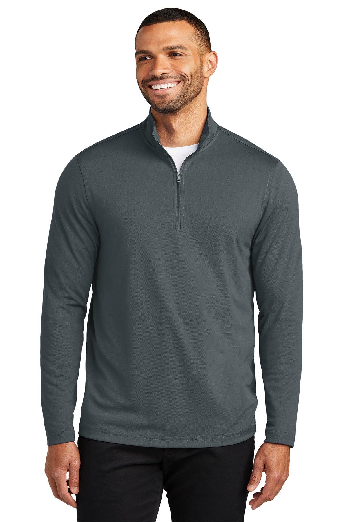 Management - Port Authority® Dry Zone® UV Micro-Mesh 1/4-Zip (K112-HERRS-MGMT) - American Flag-LS