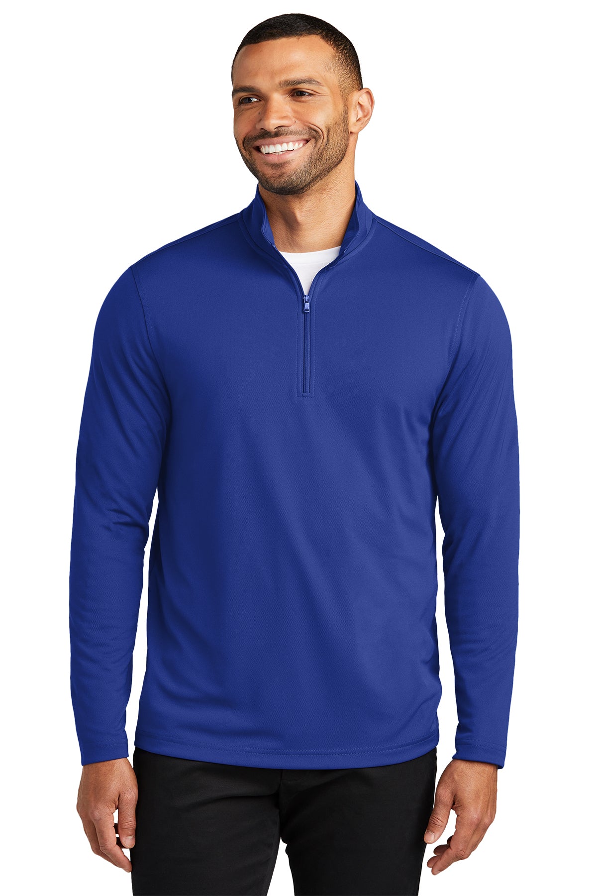 Management - Port Authority® Dry Zone® UV Micro-Mesh 1/4-Zip (K112-HERRS-MGMT) - American Flag-LS