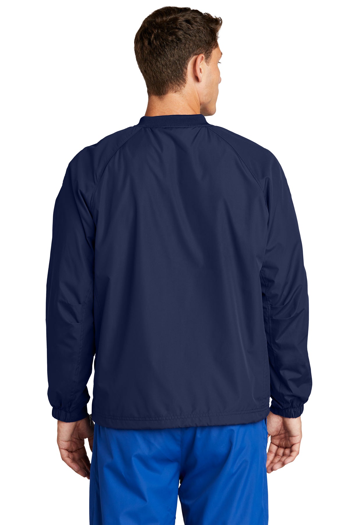 Sport-Tek® V-Neck Raglan Wind Shirt (JST72-HERRS) American Flag-LS