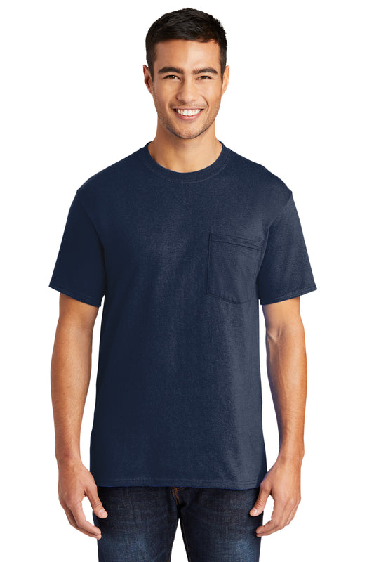 Warehouse - Port & Company® 50/50 Cotton/Poly T-Shirt with Pocket (PC55P-HERRS-WARE)