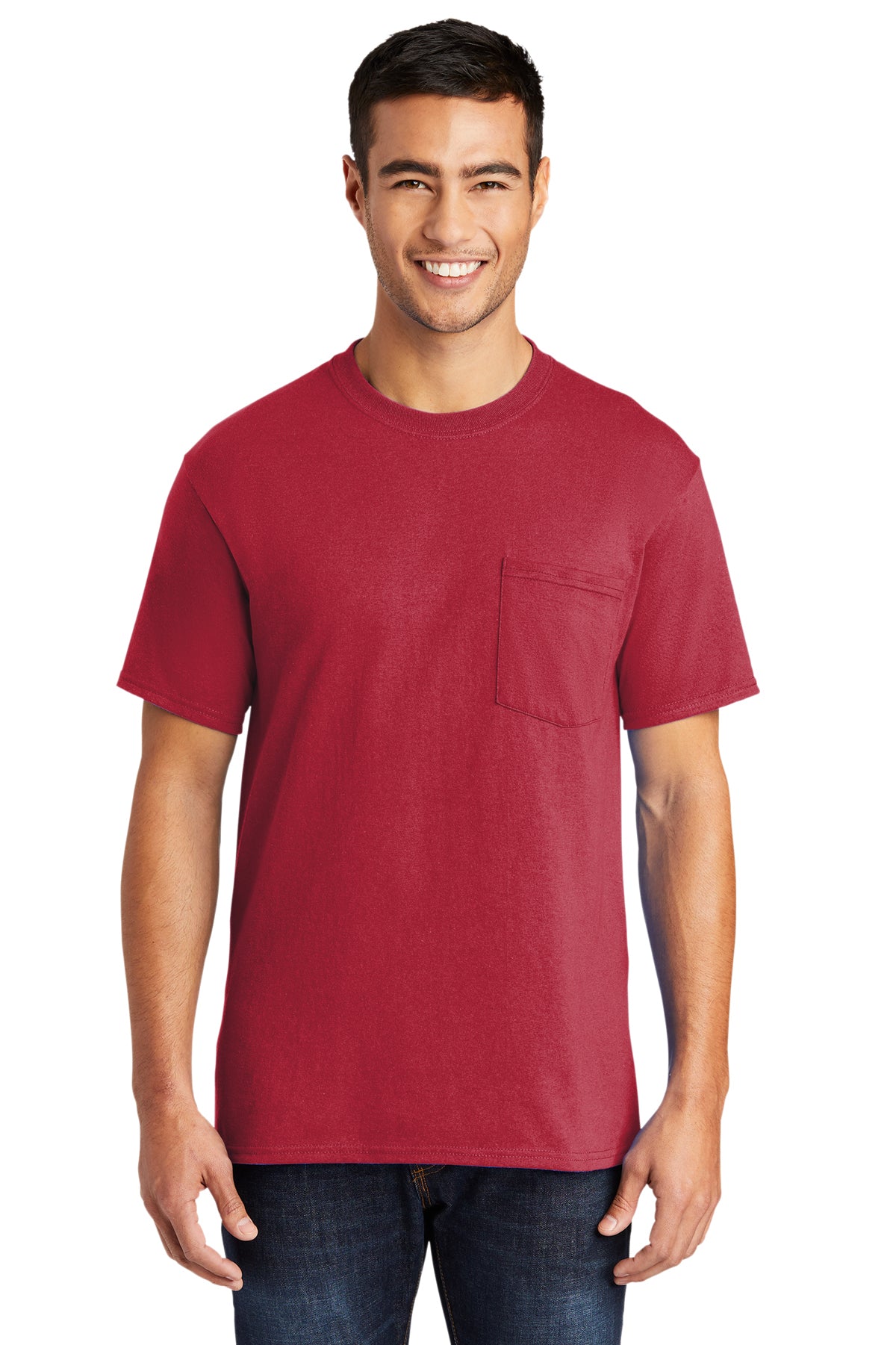 Warehouse - Tall Port & Company® 50/50 Cotton/Poly T-Shirt with Pocket (PC55PT-HERRS-WARE)