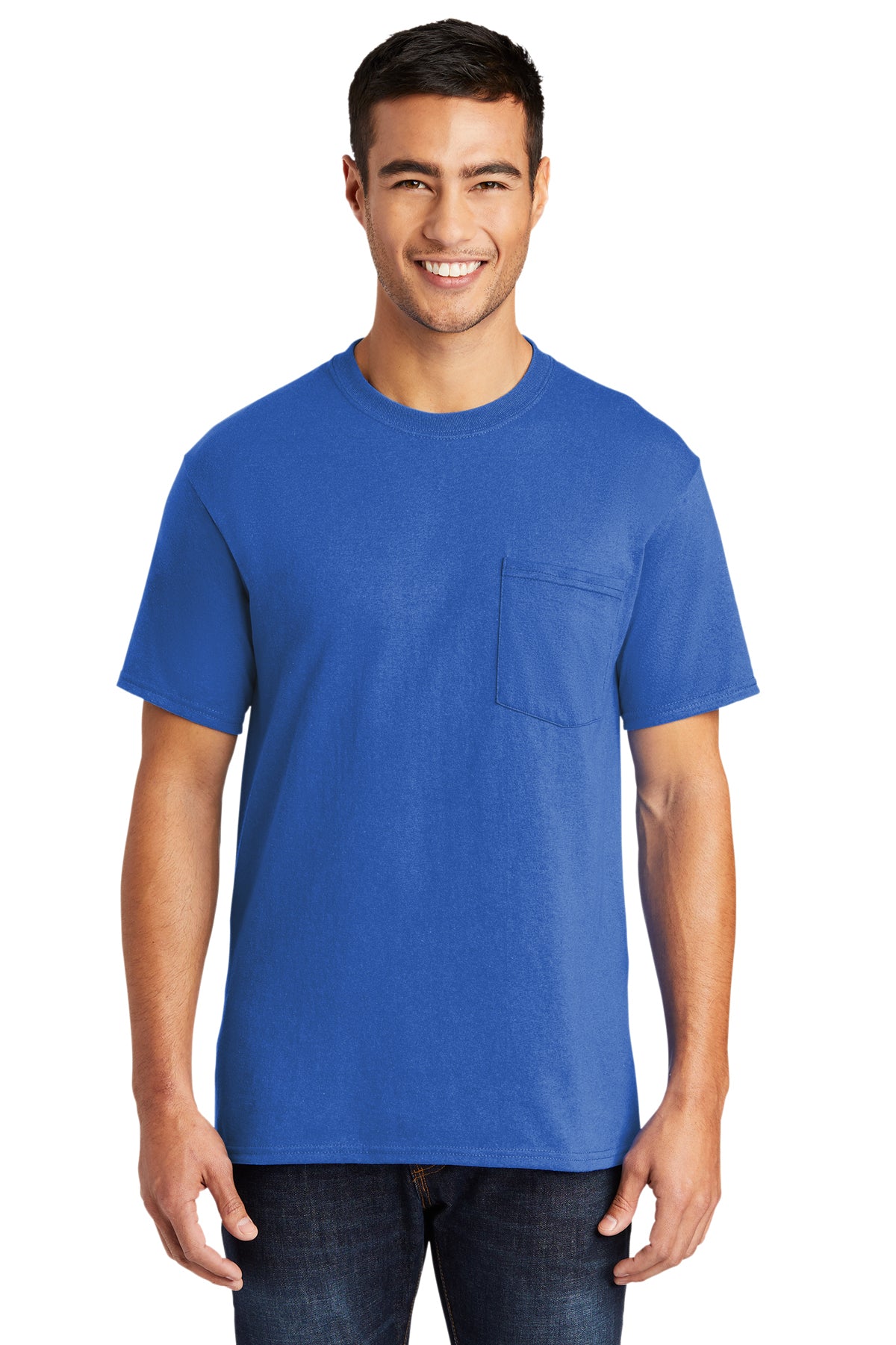 Warehouse - Tall Port & Company® 50/50 Cotton/Poly T-Shirt with Pocket (PC55PT-HERRS-WARE)